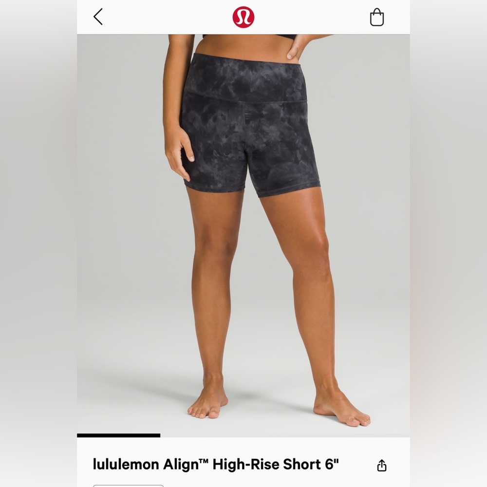 Lululemon Align High Rise Short 6” size 20